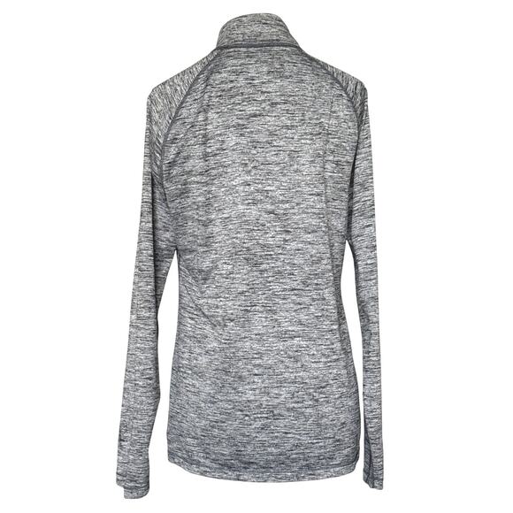 Paradox Womens Large Gray Base Layer 1/4 Zip Mock Neck Thumb Holes Pullover - Picture 2 of 9
